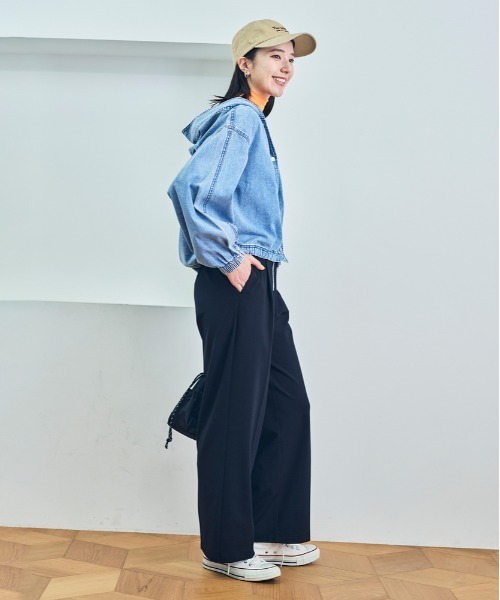 BACK NUMBER ブラウス シャツ 「BACK NUMBER」デニムフードシャツ