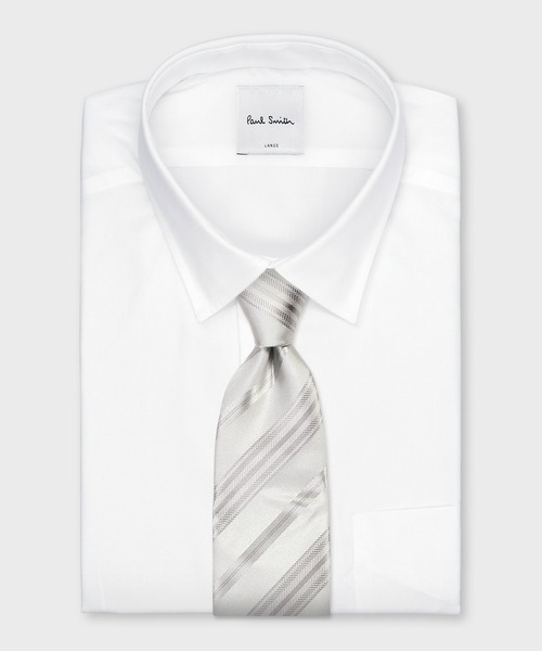 Paul Smith（ポール・スミス） ネクタイ ジャカードシルバーパターン