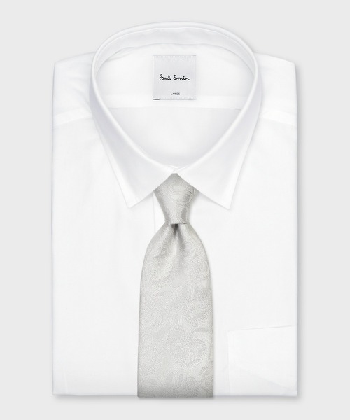 Paul Smith（ポール・スミス） ネクタイ ジャカードシルバーパターン