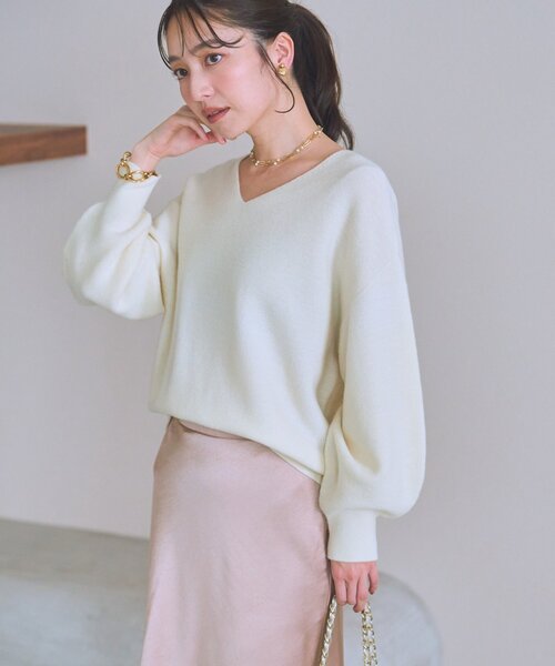 美品✨アパルトモン　 ウールカシミヤニット　ボートネック　ハイネック　デコルテ La boutique Bonbon（ラブティックボンボン） ニット セーター