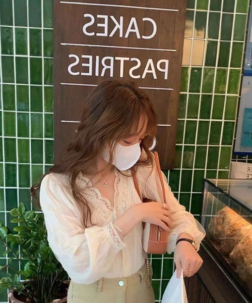 「SONA」 「Gumimon」長袖ブラウス FREE アイボリー レディース_画像2