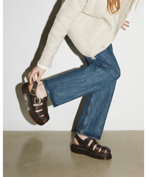 Dr. Martens フラットサンダル Dr.Martens（ドクターマーチン） フラットサンダル UK6 ダークブラウン