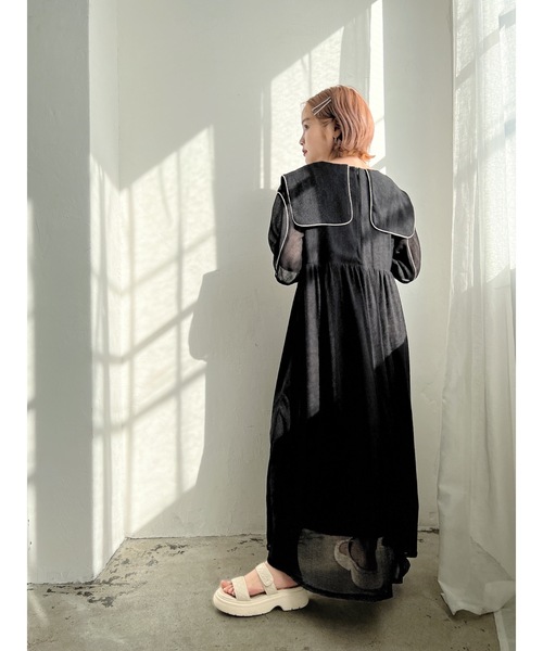 「JUMELLE」 半袖ワンピース FREE ブラック レディース_画像3