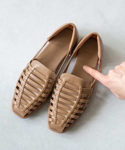 「menue」 フラットパンプス L ブラック レディース_画像2