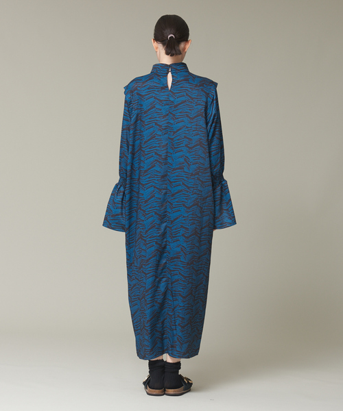 「NOMINE」 長袖ワンピース フリー ブラウン レディース_画像5