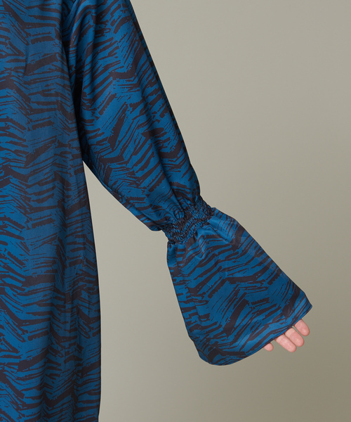 「NOMINE」 長袖ワンピース フリー ブラウン レディース_画像8