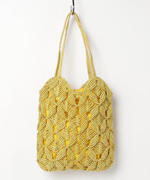 【美品】VIOLAd’ORO（ヴィオラドーロ）かごバッグ イエロー VIOLAd'ORO（ヴィオラドーロ） かごバッグ FREE イエロー レディース