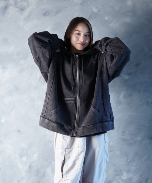NOIZY パーカー Threads Zip-Up Pigment Hoodie メンズ レディース