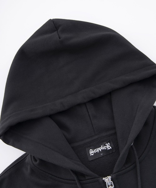 「SUPPLIER」 ジップアップパーカー LARGE ブラック メンズ_画像7