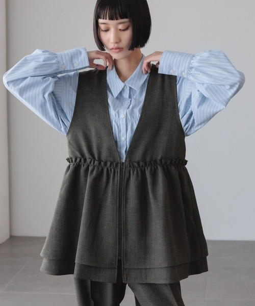 ローリーズファームポンチョベスト Tweed ポンチョ ベスト