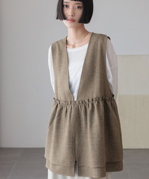 LOWRYS FARM（ローリーズファーム） ベスト ジレ メランジツイルベスト 