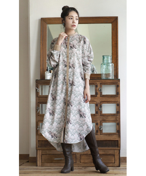 「zootie」 長袖ワンピース フリー グリーン レディース_画像5