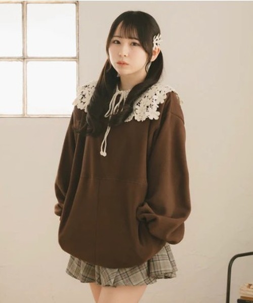 amr. トレーナー スウェット ロゴ入りサムホールプルオーバー