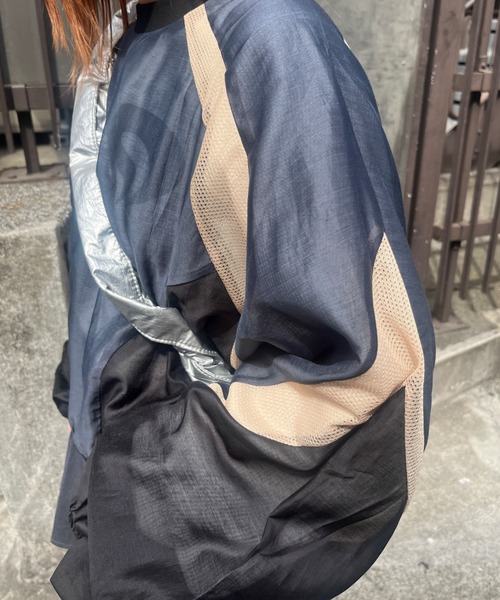 「Six M」 長袖ブラウス FREE グレー レディース_画像3