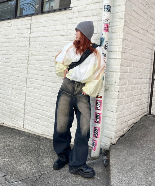 「Six M」 長袖ブラウス FREE グレー レディース_画像8