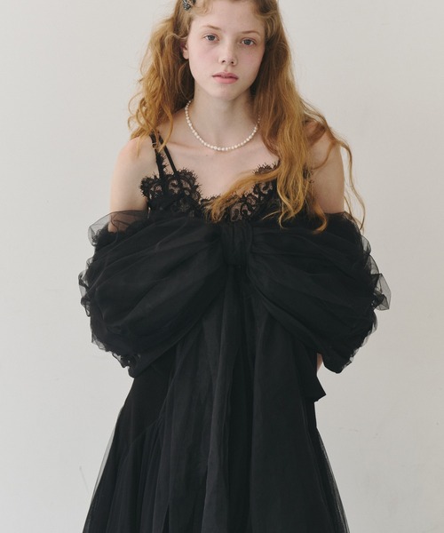 新品タグ付き♡la belle Etude ビスチェ J1U by LA BELLE ETUDE メニーリボンニットビスチェ「セットアップ対応