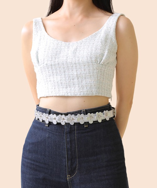 Casselini（キャセリーニ） ベルト フラワーモチーフベルト レディース