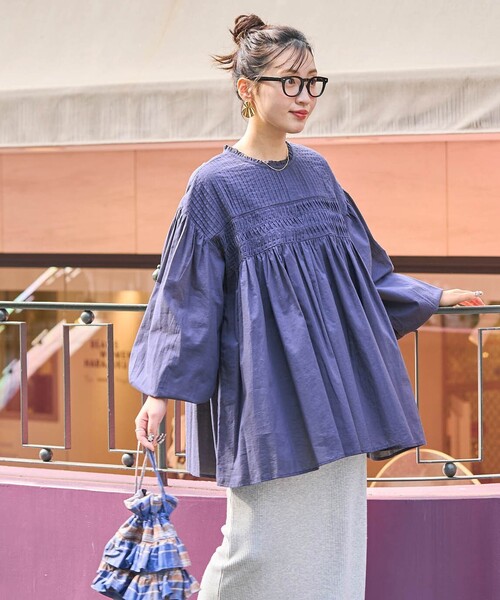 FREAK'S STORE（フリークスストア） 長袖チュニック フリ- レッド