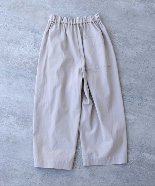 yuni パンツ 60/2強撚twill ゴムタックパンツ 1701PT021261 レディース