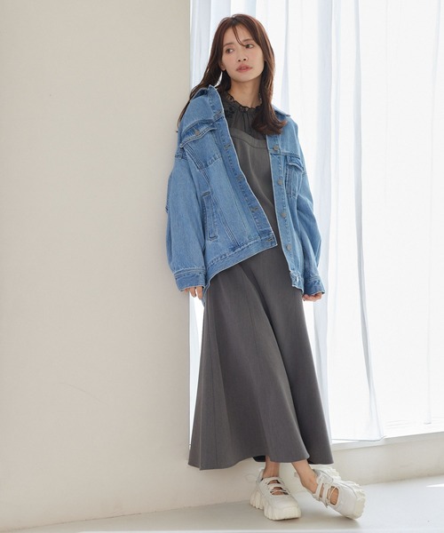 「mysty woman」 ドッキングワンピース FREE ブラック レディース_画像2