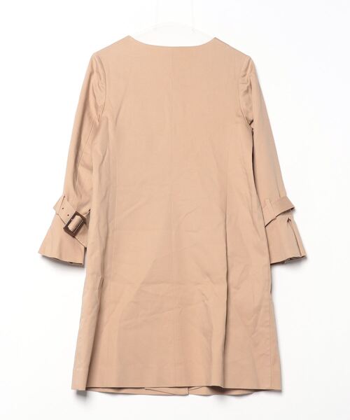 「UNIVERVAL MUSE」 ノーカラーコート - ブラウン レディース_画像2