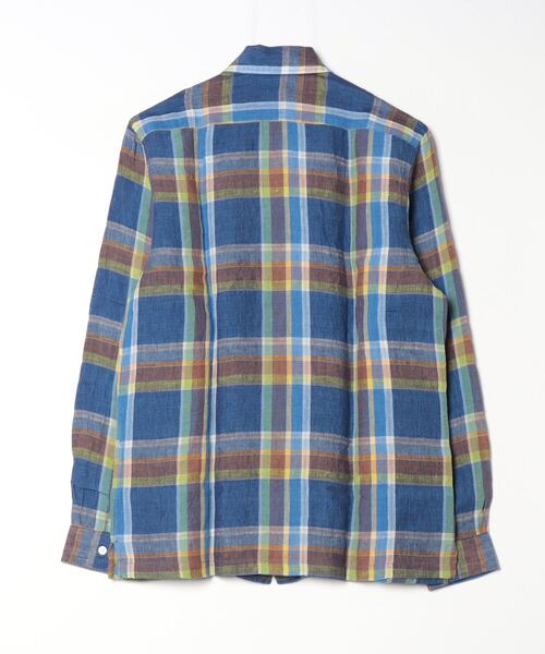「ORIAN」 長袖シャツ LARGE ブルー メンズ_画像2