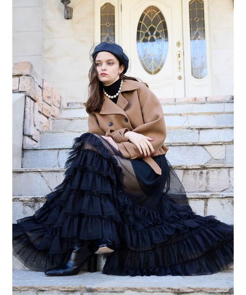 「EIMY ISTOIRE」 スカート 38 ピンクベージュ レディース_画像4