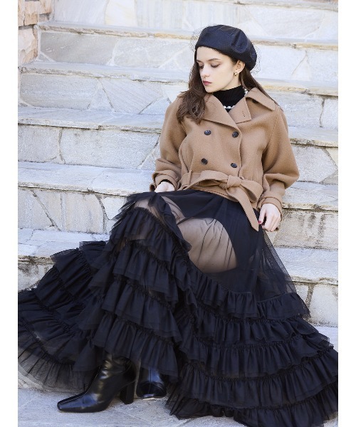 「EIMY ISTOIRE」 スカート 38 ピンクベージュ レディース_画像5