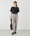 tシャツ 60シルケットボートネックハーフスリ...の詳細画像1