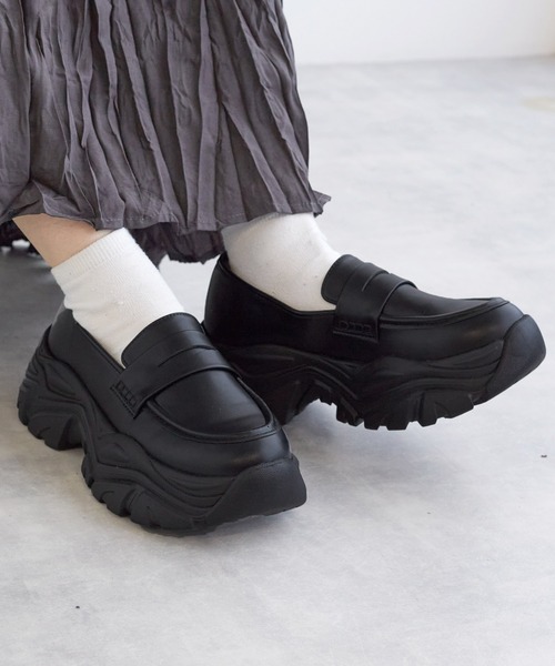 「w closet」 シューズ M ブラック レディース_画像9