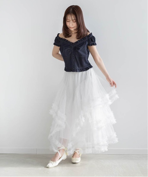 RANDA(ランダ) スカート フリルティアードチュールスカート RANDA(ランダ) スカート フリルティアードチュールスカート