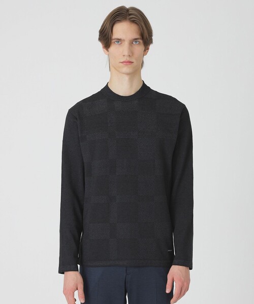 ブラックレーベル クレストブリッジ サイドチェック ウールカシミヤ ニット BLACK LABEL CRESTBRIDGE（ブラックレーベル クレストブリッジ