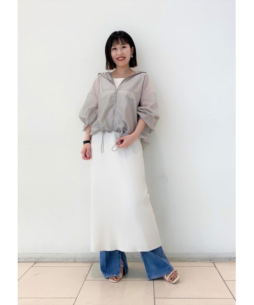 「SALON adam et rope'」 ノースリーブワンピース FREE グレー レディース_画像2
