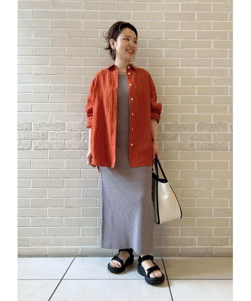 「SALON adam et rope'」 ノースリーブワンピース FREE グレー レディース_画像4