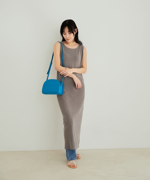 「SALON adam et rope'」 ノースリーブワンピース FREE グレー レディース_画像8