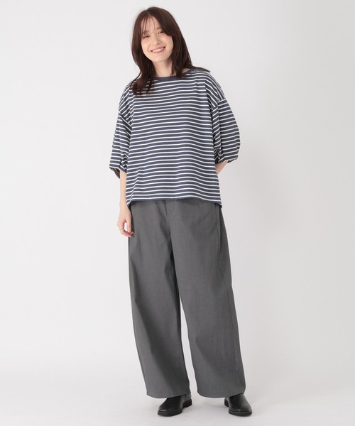 パンツ すっきりワイドストレートパンツ「プチ・プラスサイズあり」 レディースの画像