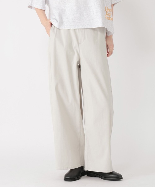 パンツ すっきりワイドストレートパンツ「プチ・プラスサイズあり」 レディースの画像