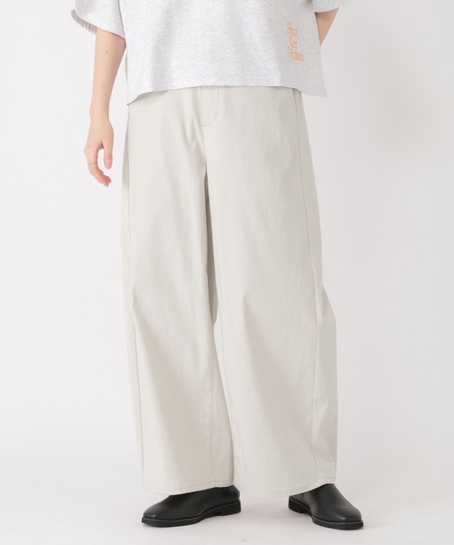 パンツ すっきりワイドストレートパンツ「プチ・プラスサイズあり」 レディースの画像
