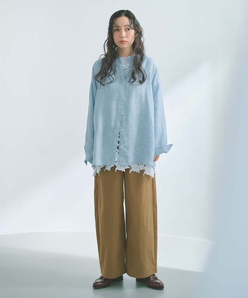 パンツ すっきりワイドストレートパンツ「プチ・プラスサイズあり」 レディースの画像
