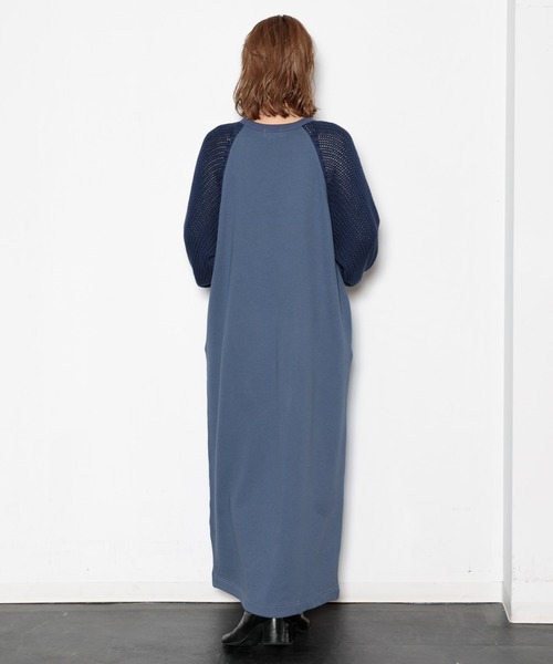 「AMERICAN RAG CIE」 長袖ワンピース 36 ネイビー レディース_画像5