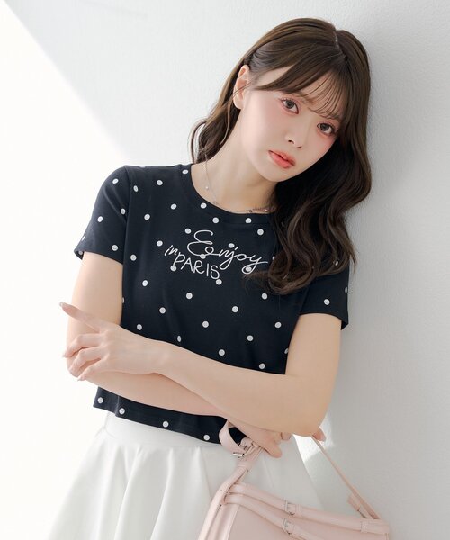 Chico（チコ） tシャツ ロゴ刺繍チビT レディース : ZOZOTOWN Yahoo!店