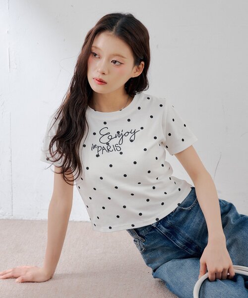 Chico（チコ） tシャツ ロゴ刺繍チビT レディース : ZOZOTOWN Yahoo!店