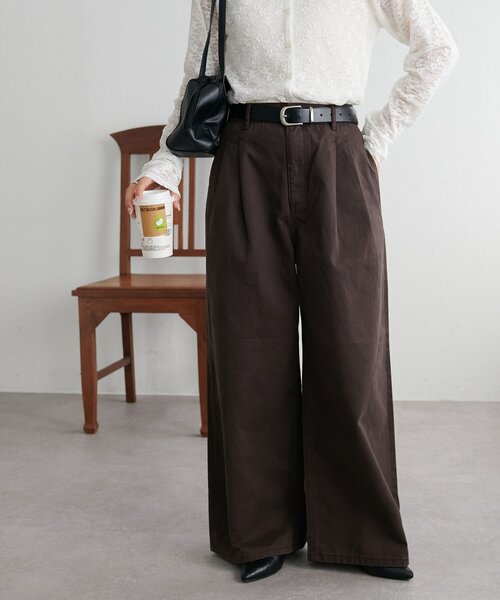 「DISCOAT」 チノパンツ LARGE ベージュ レディース_画像2