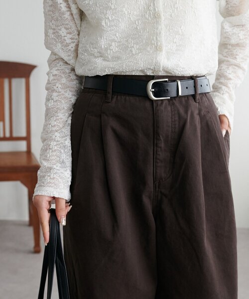 「DISCOAT」 チノパンツ LARGE ベージュ レディース_画像3