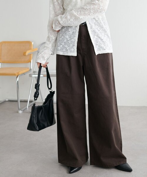 「DISCOAT」 チノパンツ LARGE ベージュ レディース_画像4