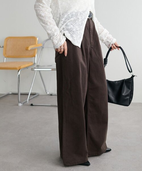 「DISCOAT」 チノパンツ LARGE ベージュ レディース_画像5