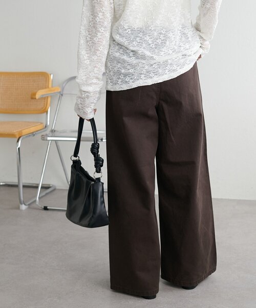 「DISCOAT」 チノパンツ LARGE ベージュ レディース_画像7
