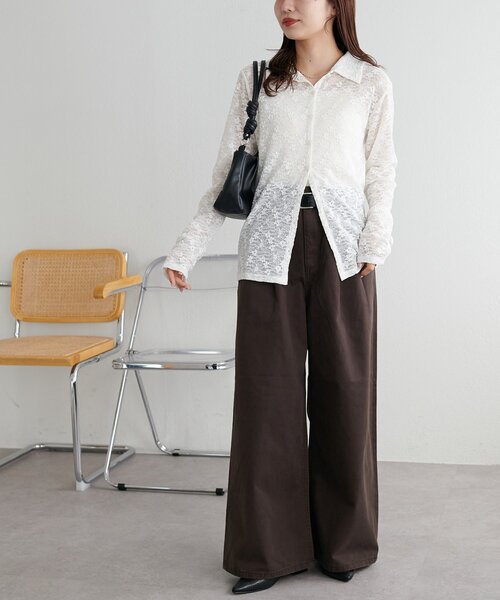 「DISCOAT」 チノパンツ LARGE ベージュ レディース_画像9