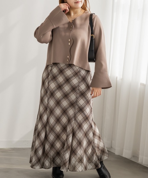 「CLETTE」 ニットカーディガン LL ネイビー レディース_画像3