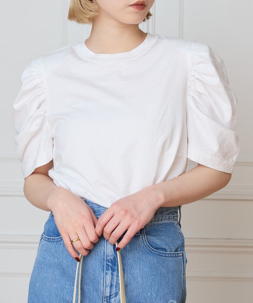 tシャツ CURRENTAGE カレンテージ puff tee A2561UTS419 レディースの画像